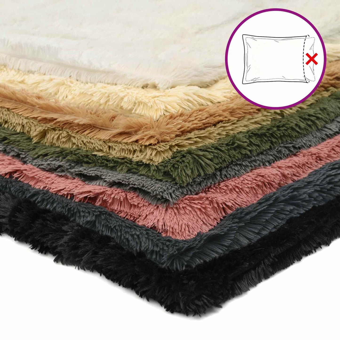 Pudebetræk 2 pcs HEERLEN Cremefarvet 40 x 70 cm PV Fleece