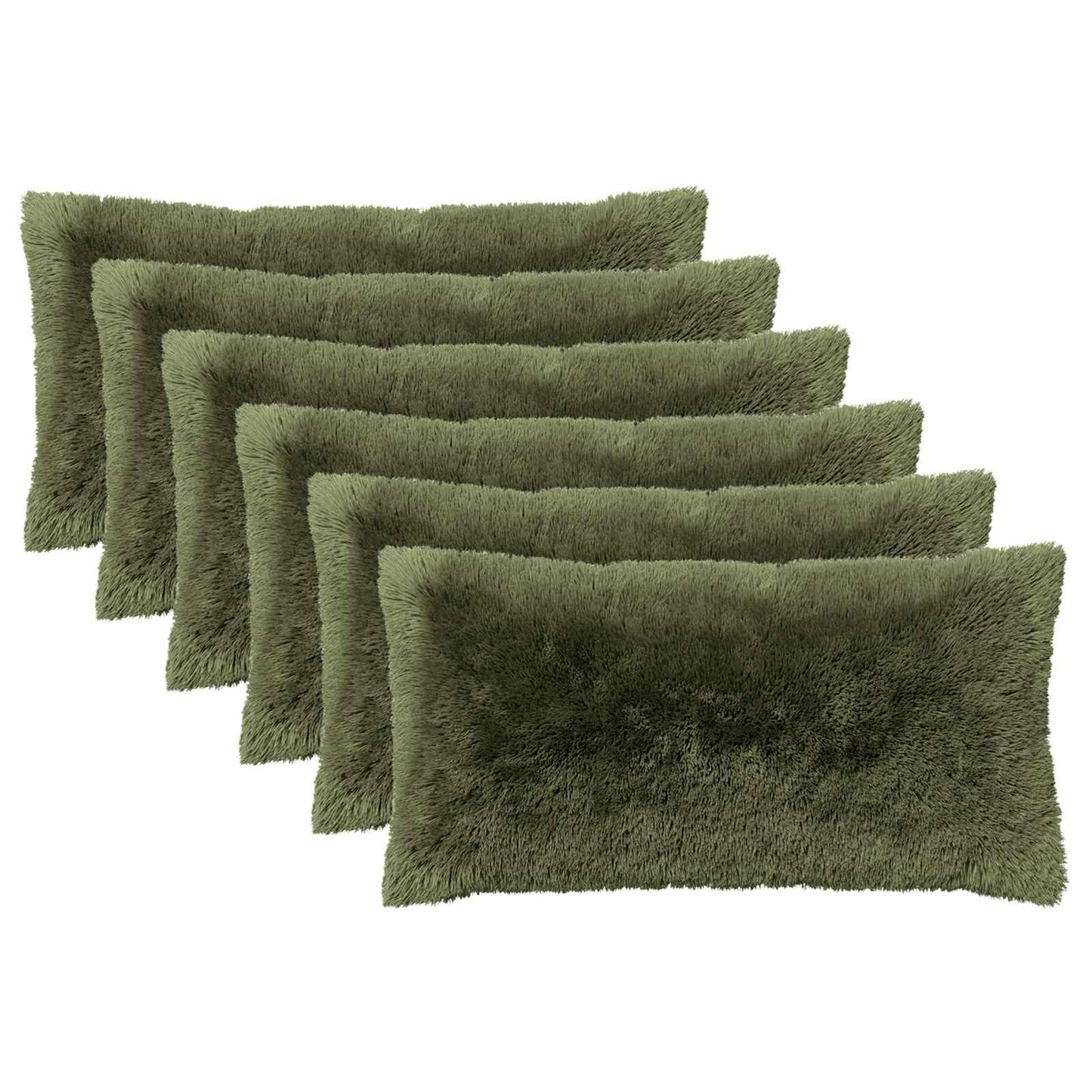 Pudebetræk 6 pcs HEERLEN Grøn 40 x 70 cm PV Fleece