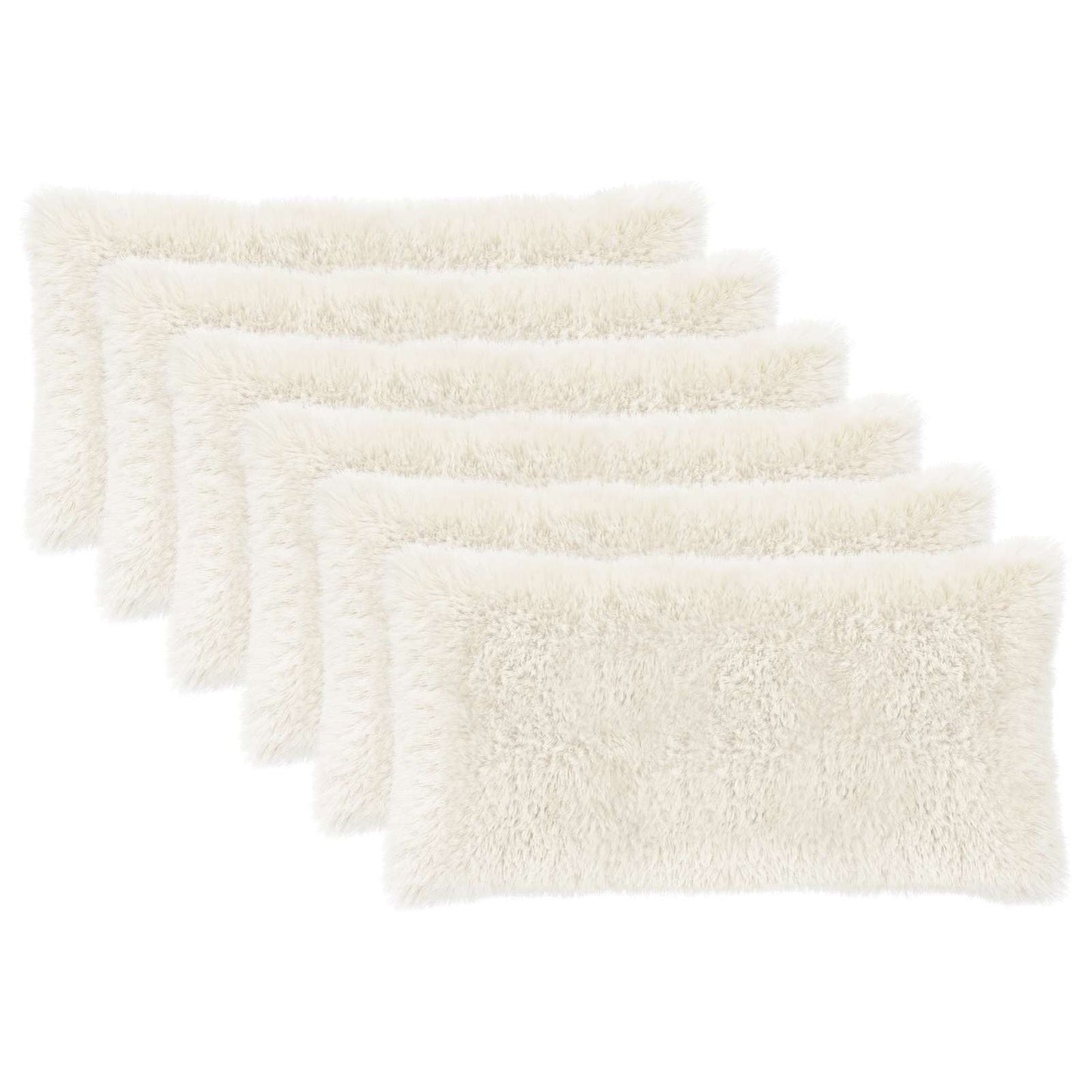 Pudebetræk 6 pcs HEERLEN Hvid 40 x 70 cm PV Fleece