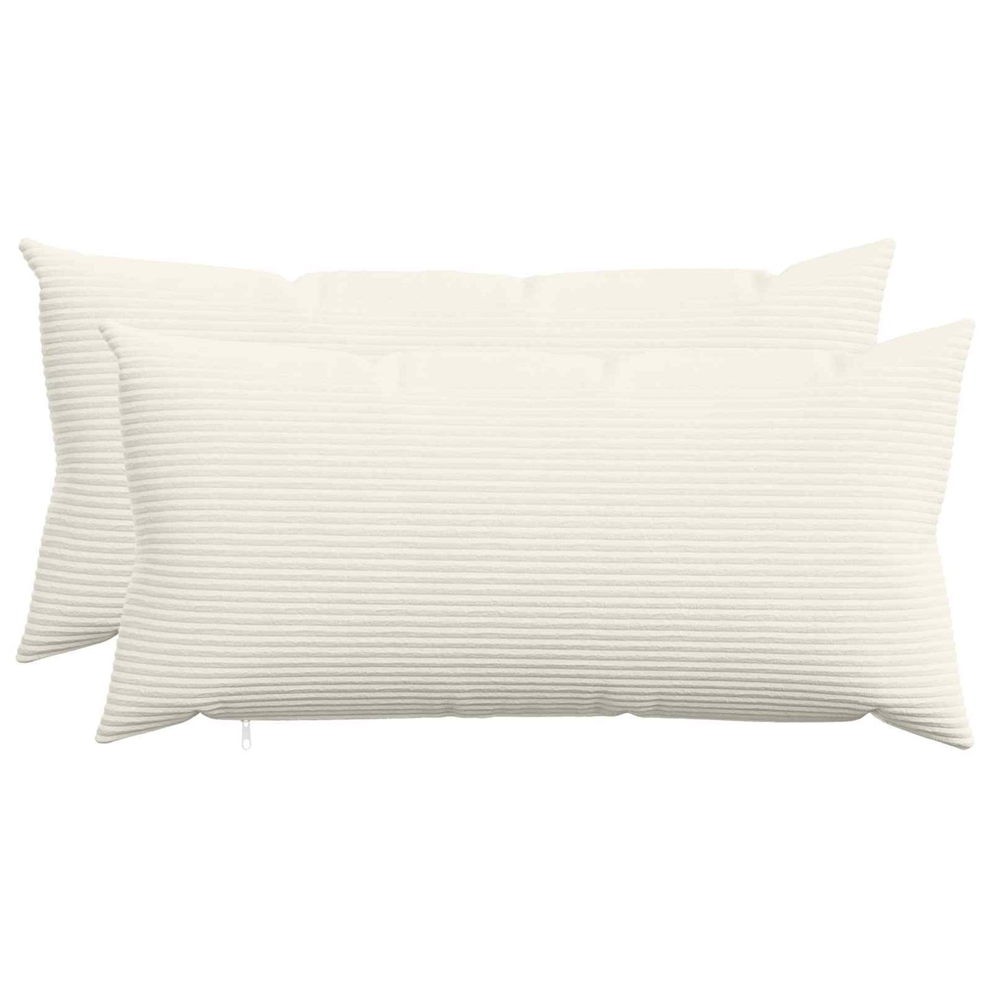 Pudebetræk 2 pcs HEERLEN Cremefarvet 40 x 80 cm cordfløjl