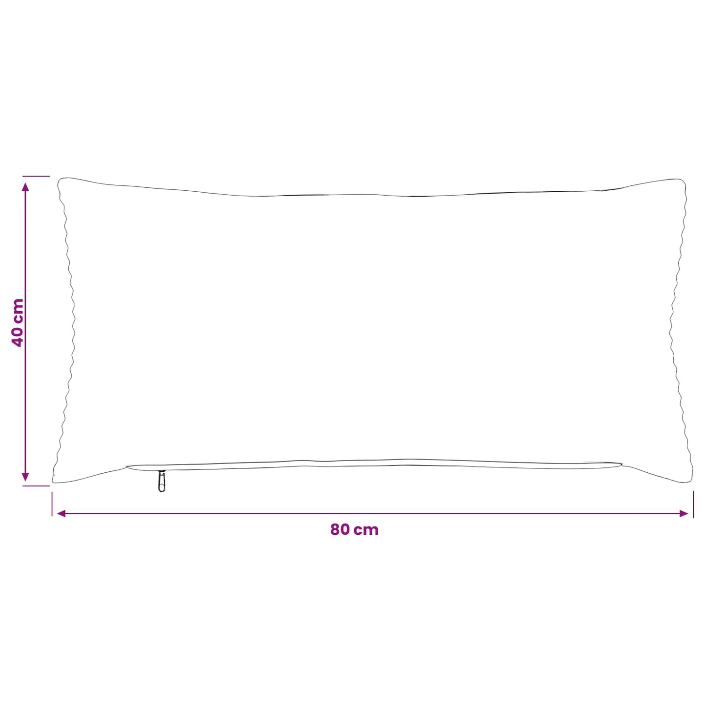 Pudebetræk 2 pcs HEERLEN Rød orange 40 x 80 cm cordfløjl