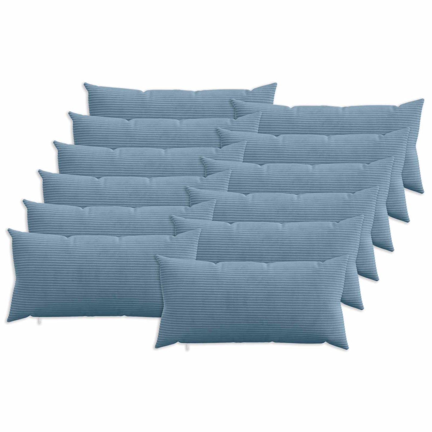Pudebetræk 12 pcs HEERLEN Blå 40 x 80 cm cordfløjl