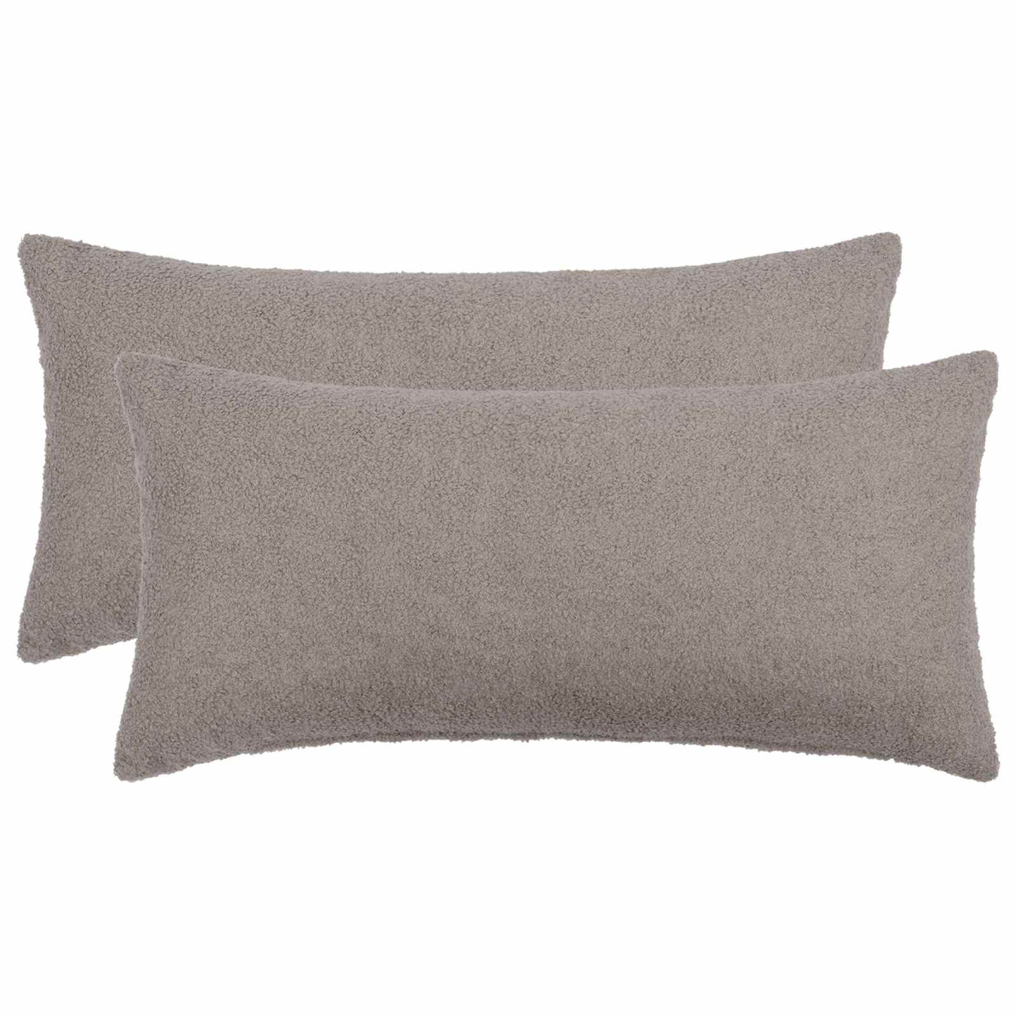 Pudebetræk 2 pcs HEERLEN Lysegrå 40 x 80 cm Bouclé