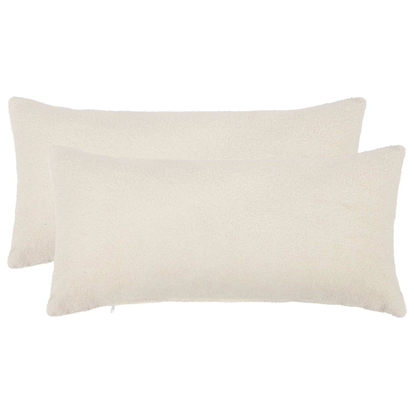 Pudebetræk 2 pcs HEERLEN Cremefarvet 40 x 80 cm Bouclé
