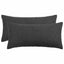 Pudebetræk 2 pcs HEERLEN Mørkegrå 40 x 80 cm Bouclé