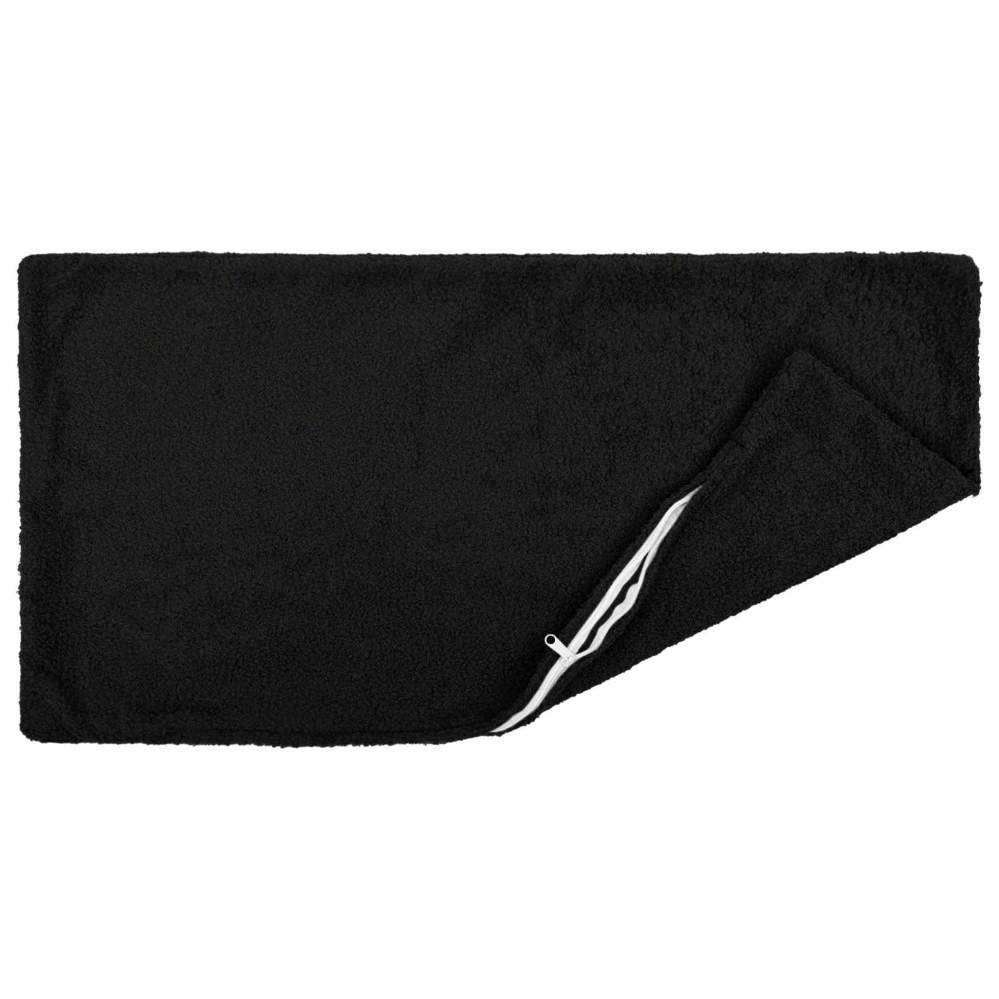 Pudebetræk 2 pcs HEERLEN Sort 40 x 80 cm Bouclé