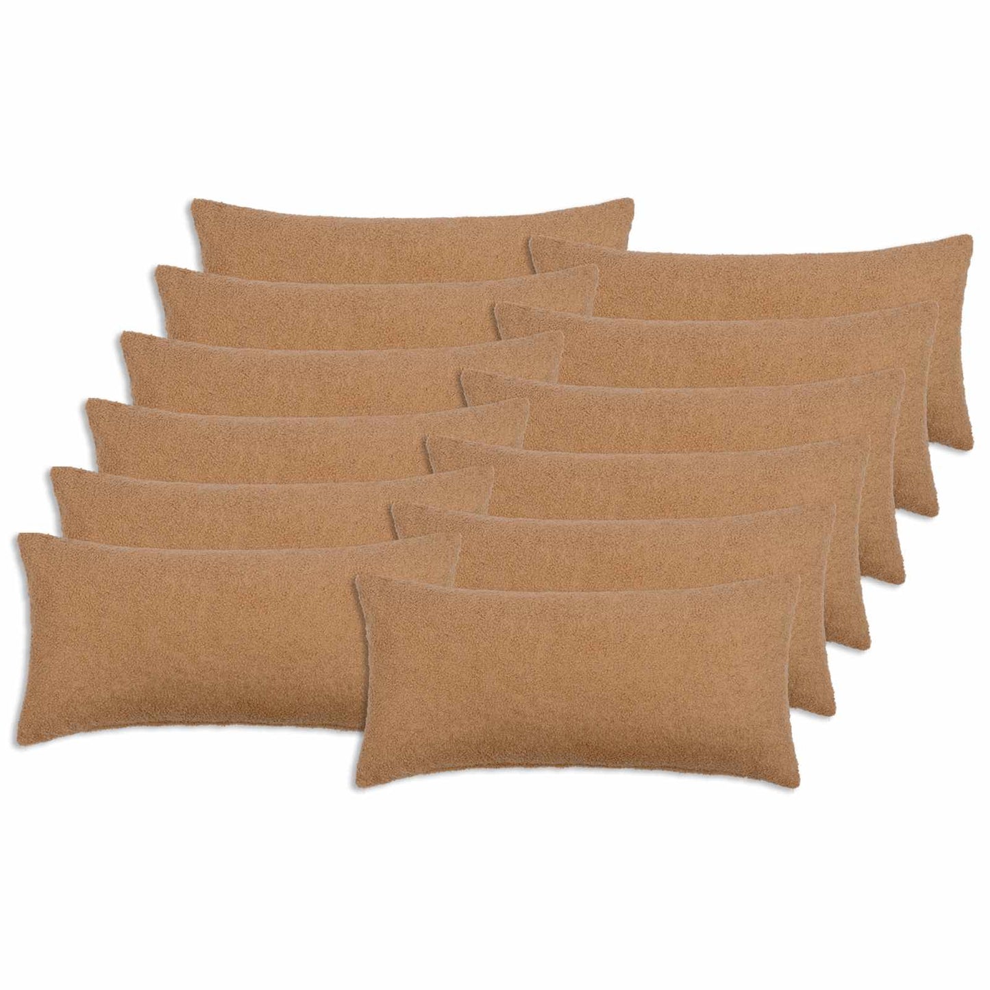 Pudebetræk 12 pcs HEERLEN Beige 40 x 80 cm Bouclé