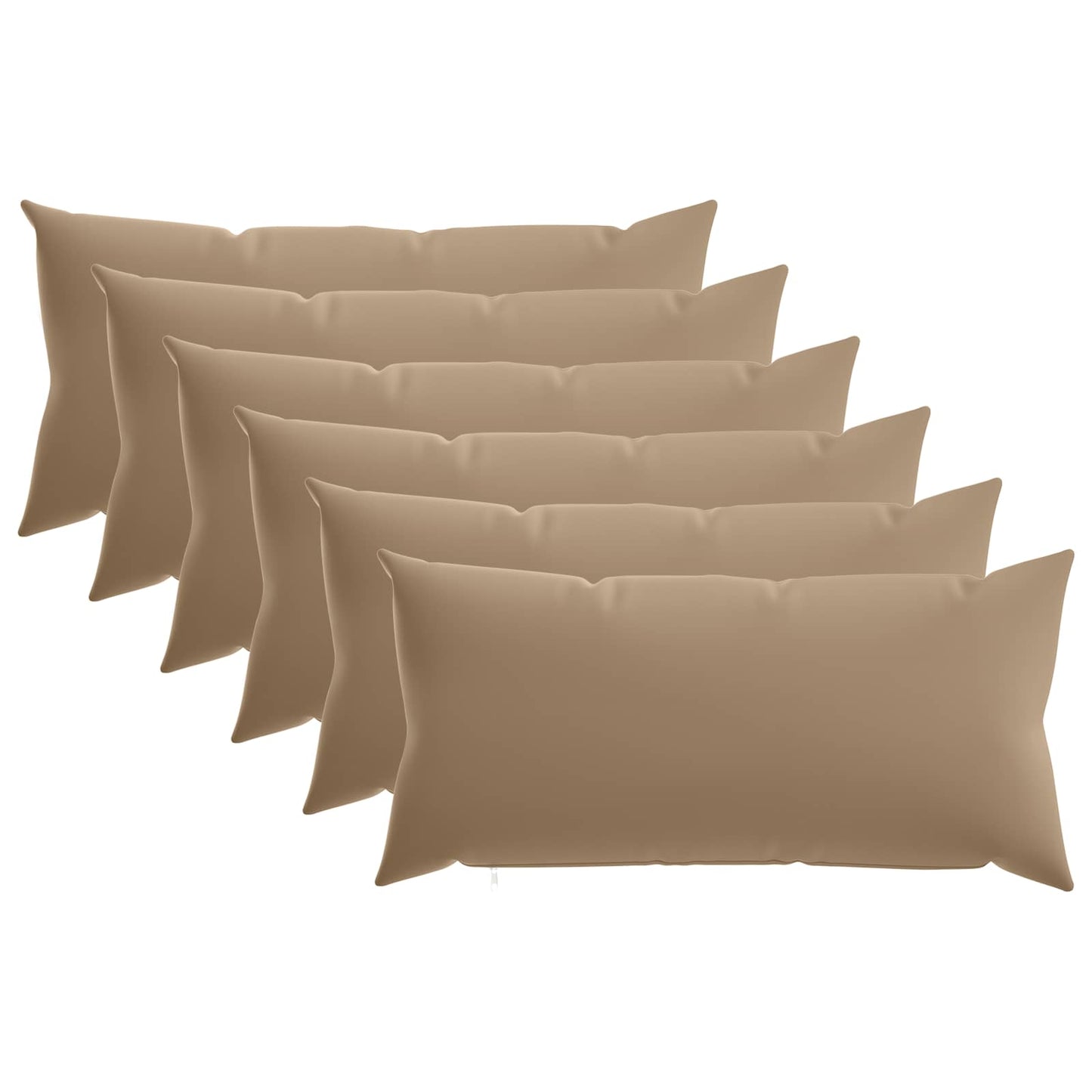 Pudebetræk 6 stk. HEERLEN Gråbrun 40 x 80 cm Polyester
