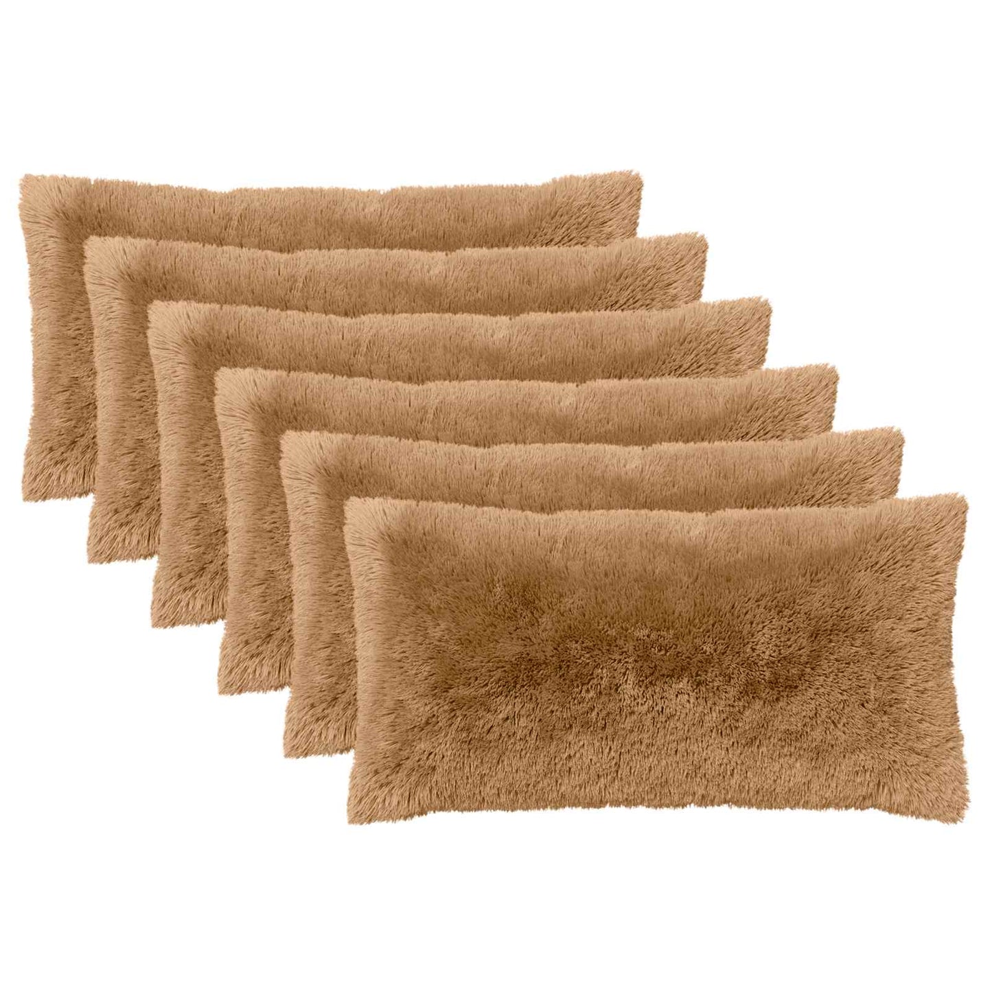 Pudebetræk 6 pcs HEERLEN Gråbrun 40 x 80 cm PV Fleece