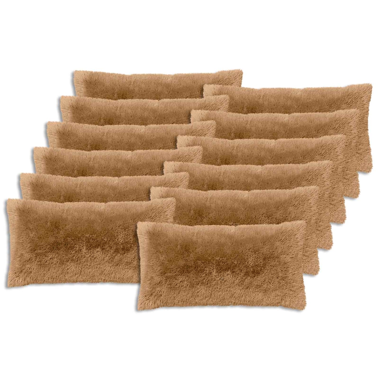 Pudebetræk 12 pcs HEERLEN Gråbrun 40 x 80 cm PV Fleece