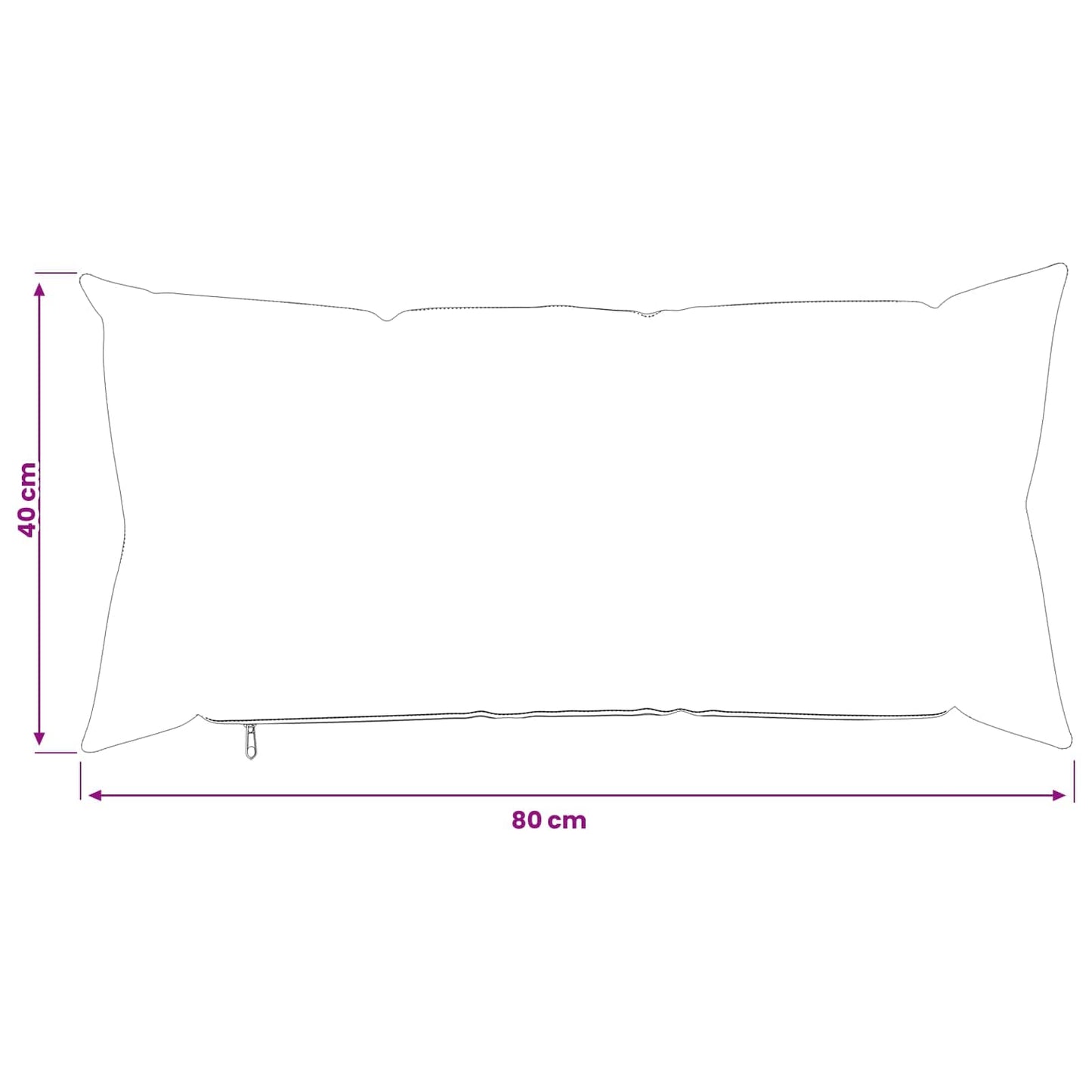 Pudebetræk 6 pcs HEERLEN Sort 40 x 80 cm Flannel