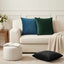 Pudebetræk 2 pcs HEERLEN Mørkegrøn 45 x 45 cm Fløjl