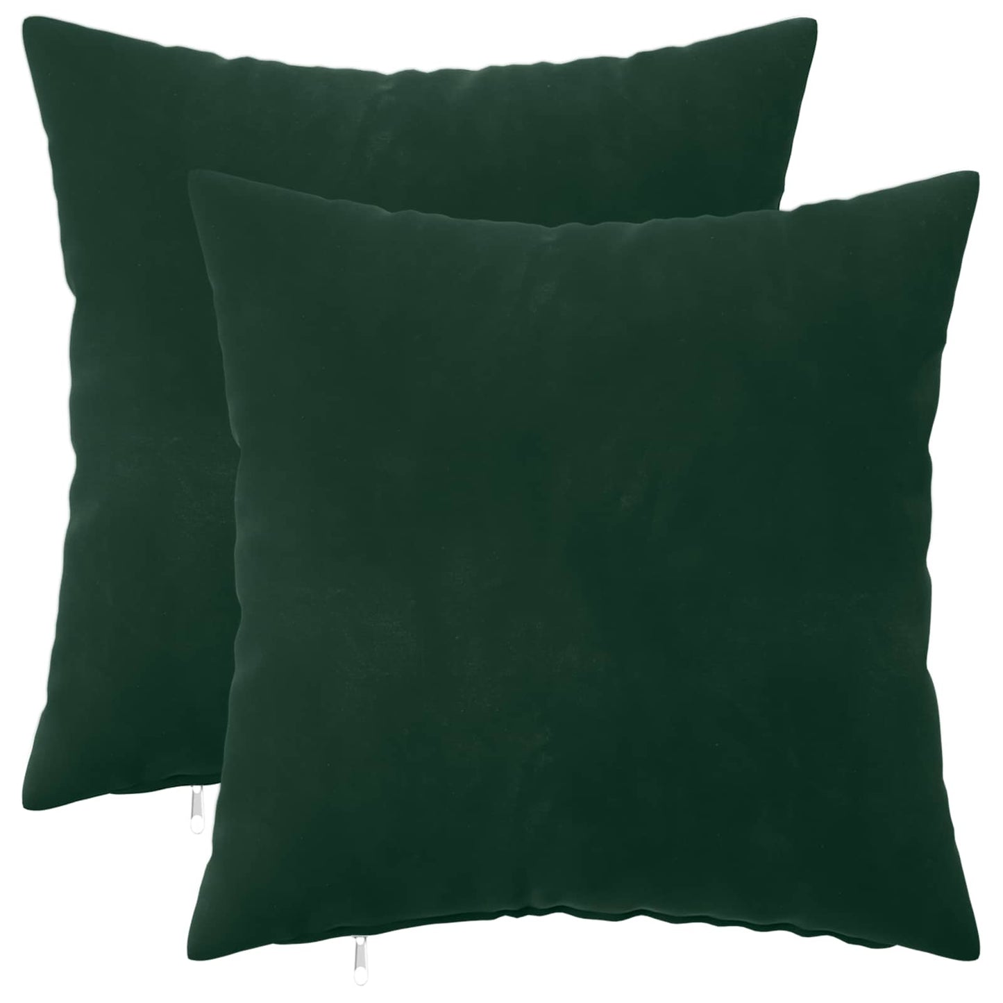 Pudebetræk 2 pcs HEERLEN Mørkegrøn 45 x 45 cm Fløjl