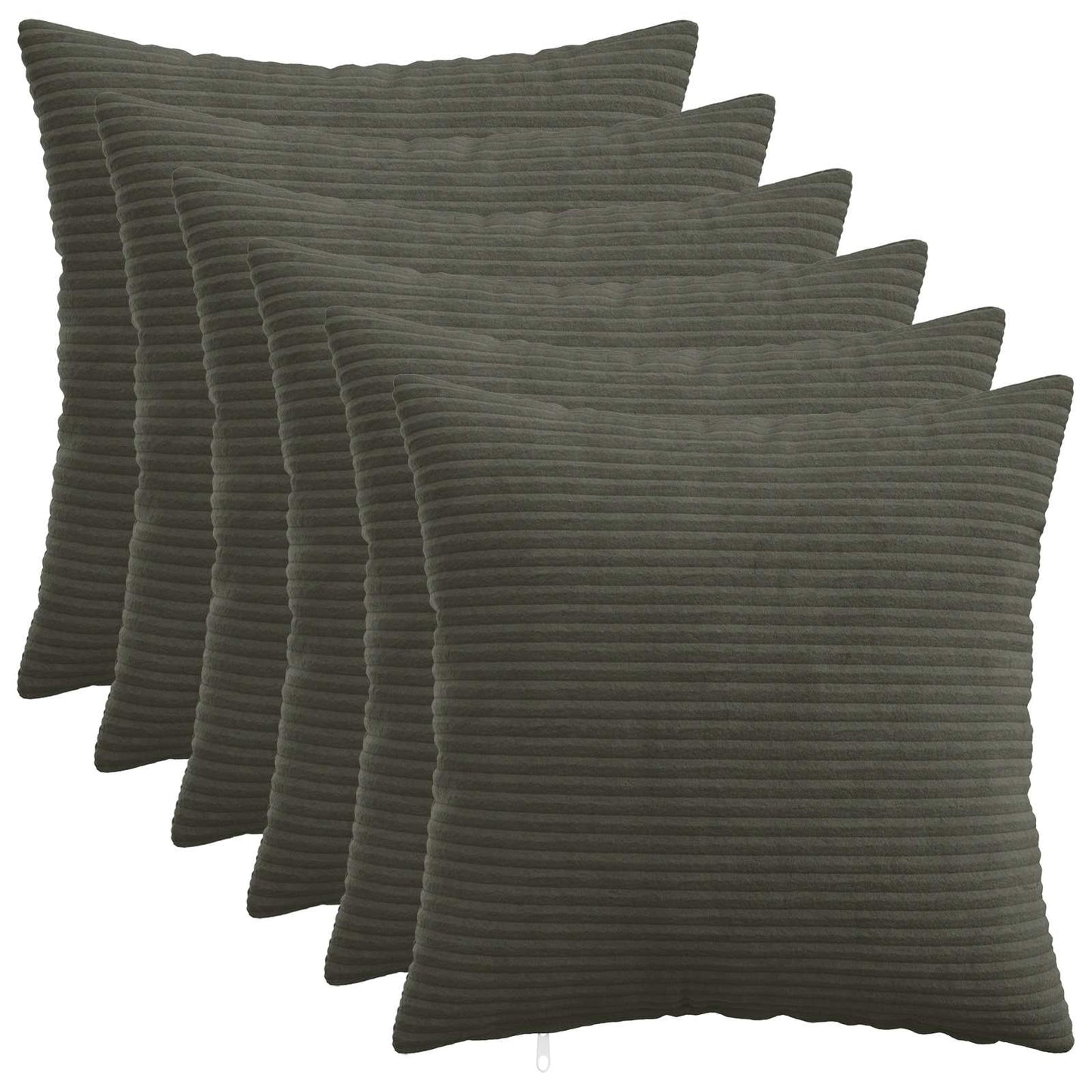 Pudebetræk 6 pcs HEERLEN Antracit 45 x 45 cm cordfløjl