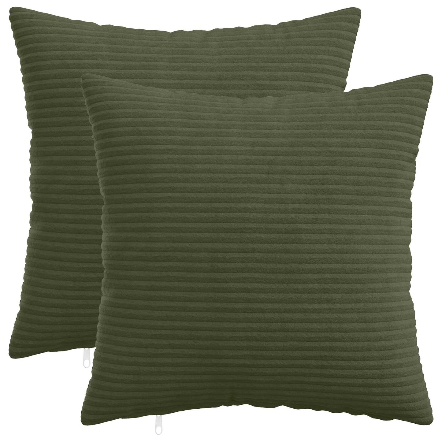 Pudebetræk 2 pcs HEERLEN Grøn 45 x 45 cm cordfløjl