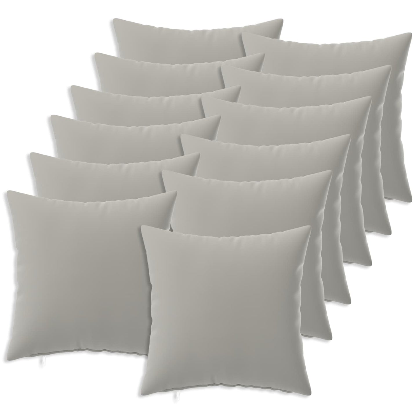 Pudebetræk 12 pcs HEERLEN Grå 45 x 45 cm Polyester