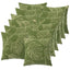Pudebetræk 12 pcs HEERLEN Bladdesign 45 x 45 cm Polyester