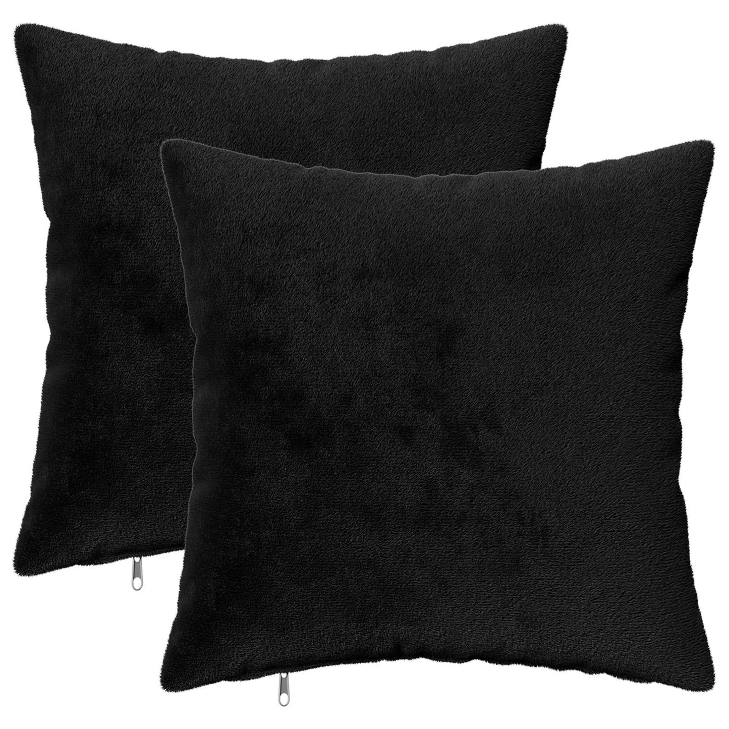 Pudebetræk 2 pcs HEERLEN Sort 45 x 45 cm Flannel