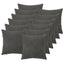 Pudebetræk 12 pcs HEERLEN Mørkegrå 50 x 50 cm Fløjl