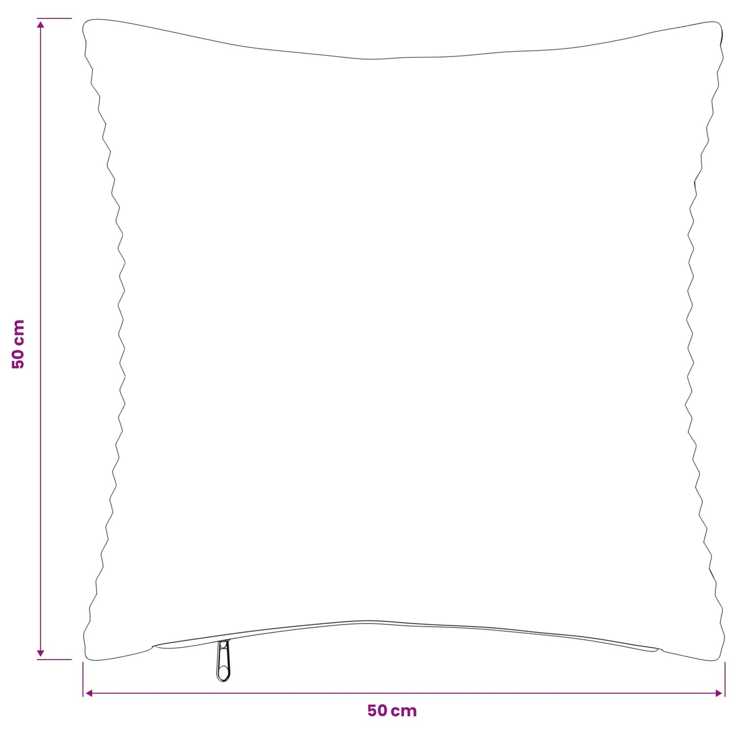 Pudebetræk 12 pcs HEERLEN Cremefarvet 50 x 50 cm cordfløjl
