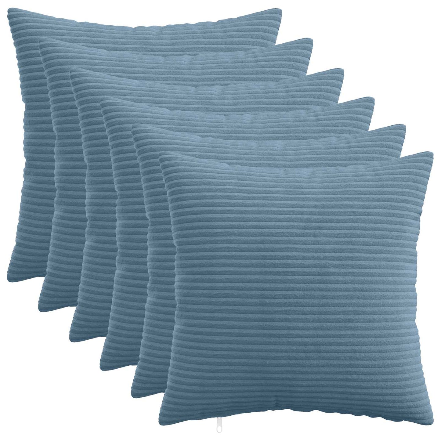 Pudebetræk 6 pcs HEERLEN Blå 50 x 50 cm cordfløjl