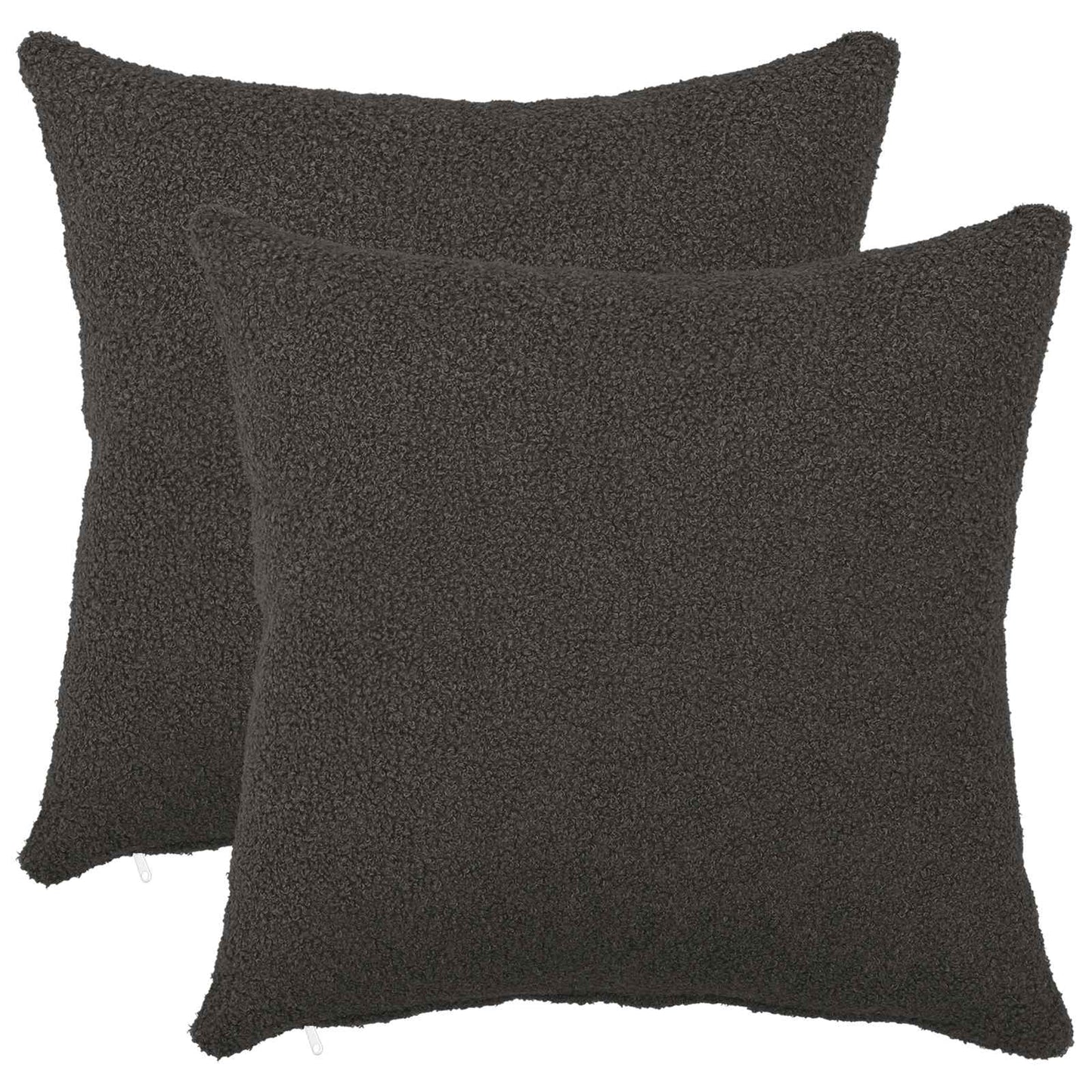 Pudebetræk 2 pcs HEERLEN Mørkegrå 50 x 50 cm Bouclé