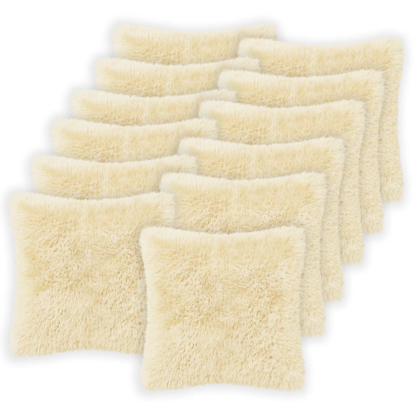 Pudebetræk 12 pcs HEERLEN Cremefarvet 50 x 50 cm PV Fleece