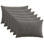 Pudebetræk 6 pcs HEERLEN Mørkegrå 50 x 70 cm cordfløjl