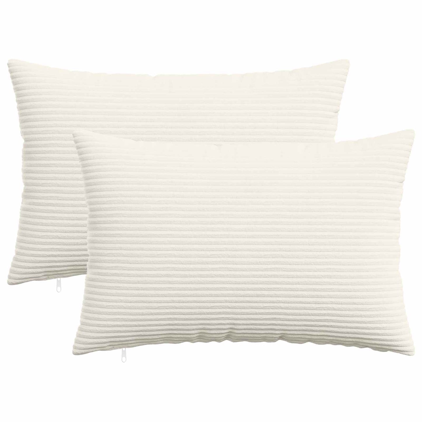 Pudebetræk 2 pcs HEERLEN Cremefarvet 50 x 70 cm cordfløjl