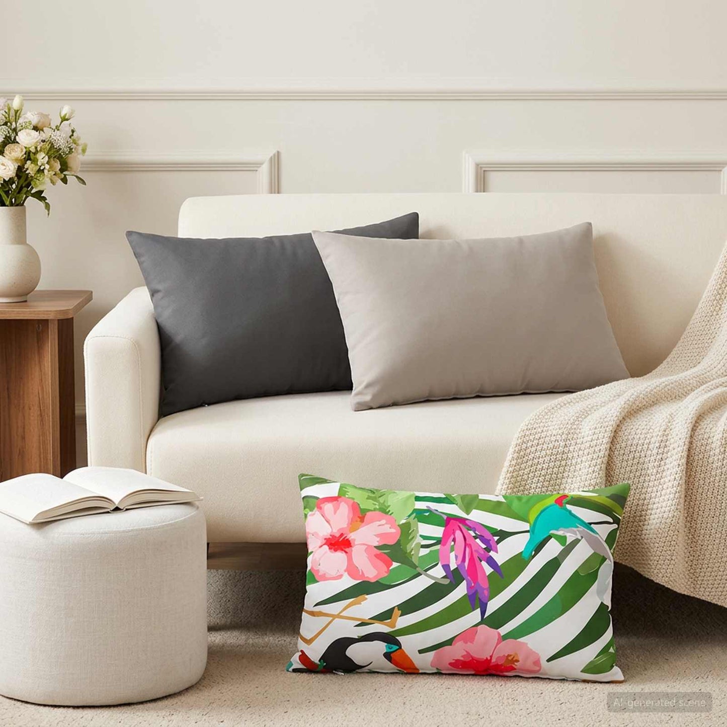 Pudebetræk 2 pcs HEERLEN Antracit 50 x 80 cm Polyester