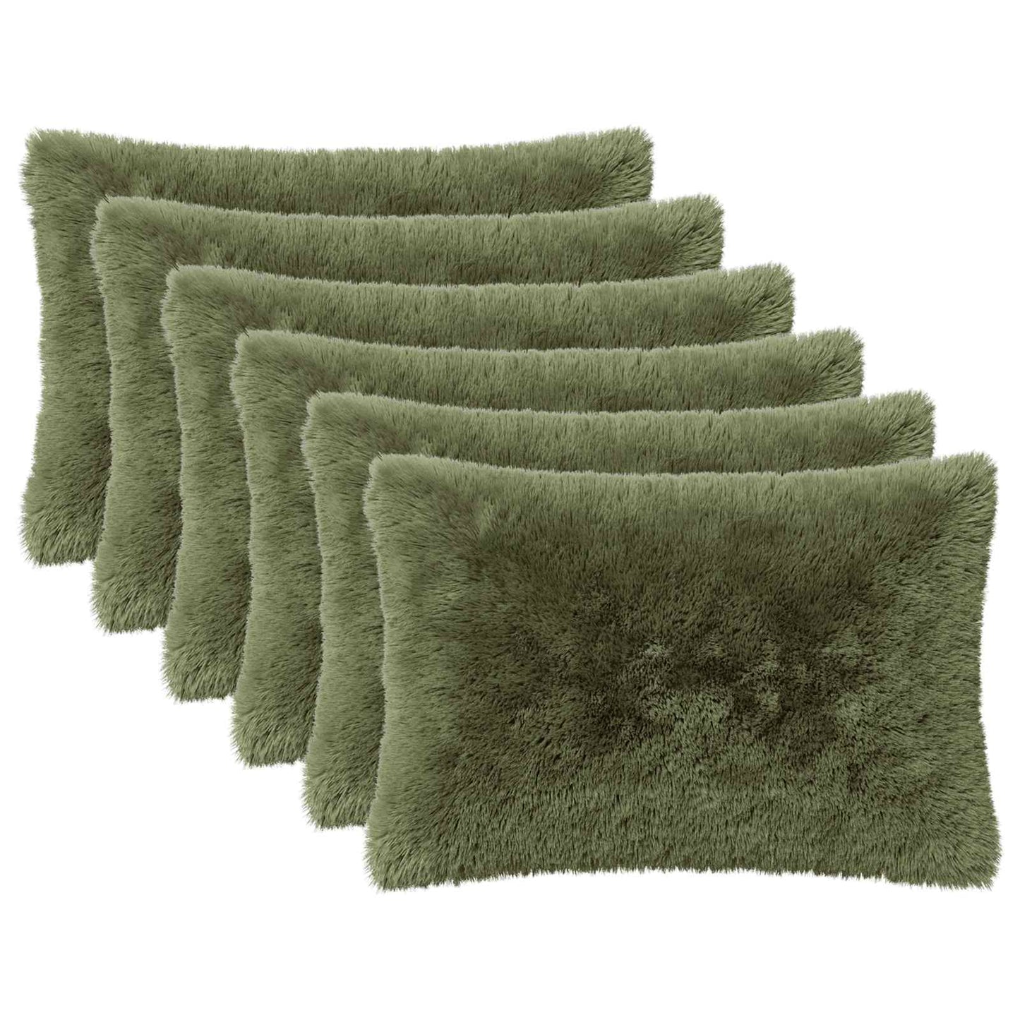 Pudebetræk 6 pcs HEERLEN Grøn 50 x 70 cm PV Fleece