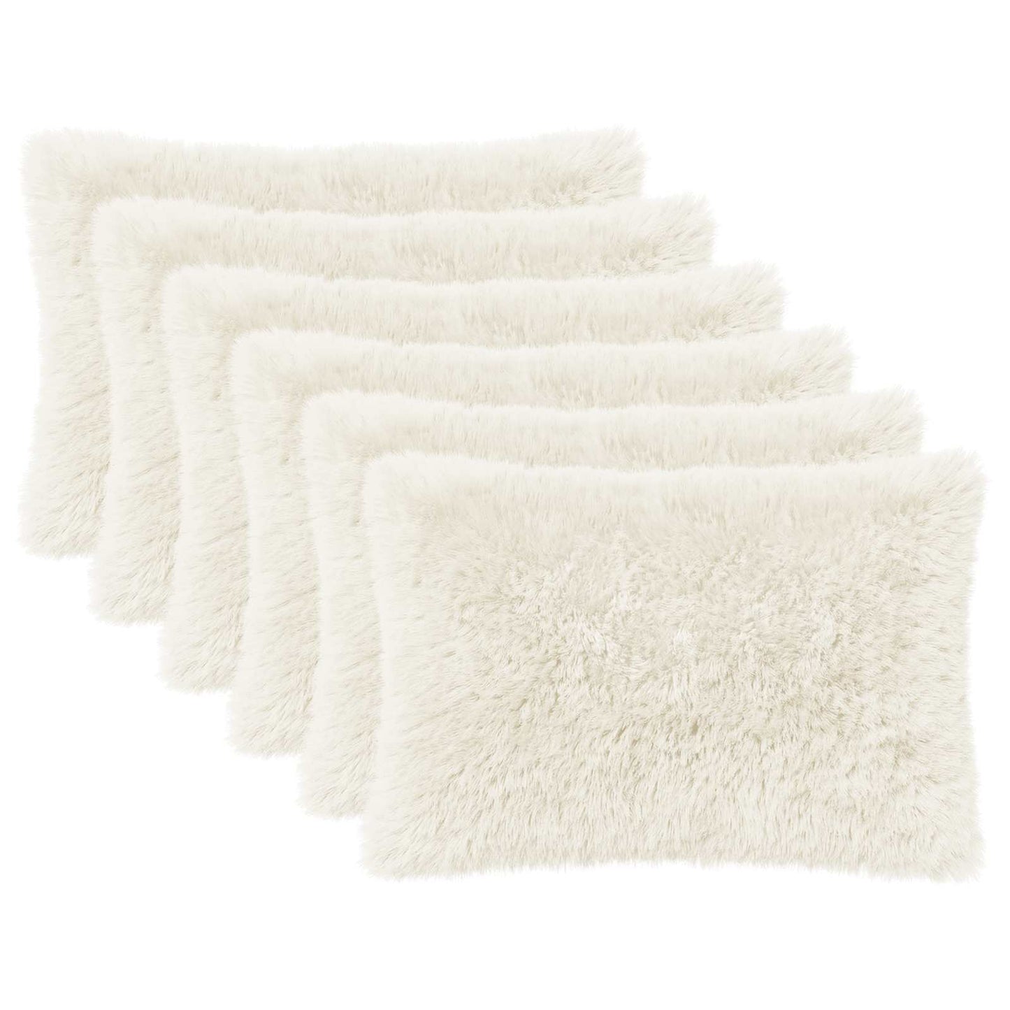 Pudebetræk 6 pcs HEERLEN Hvid 50 x 70 cm PV Fleece