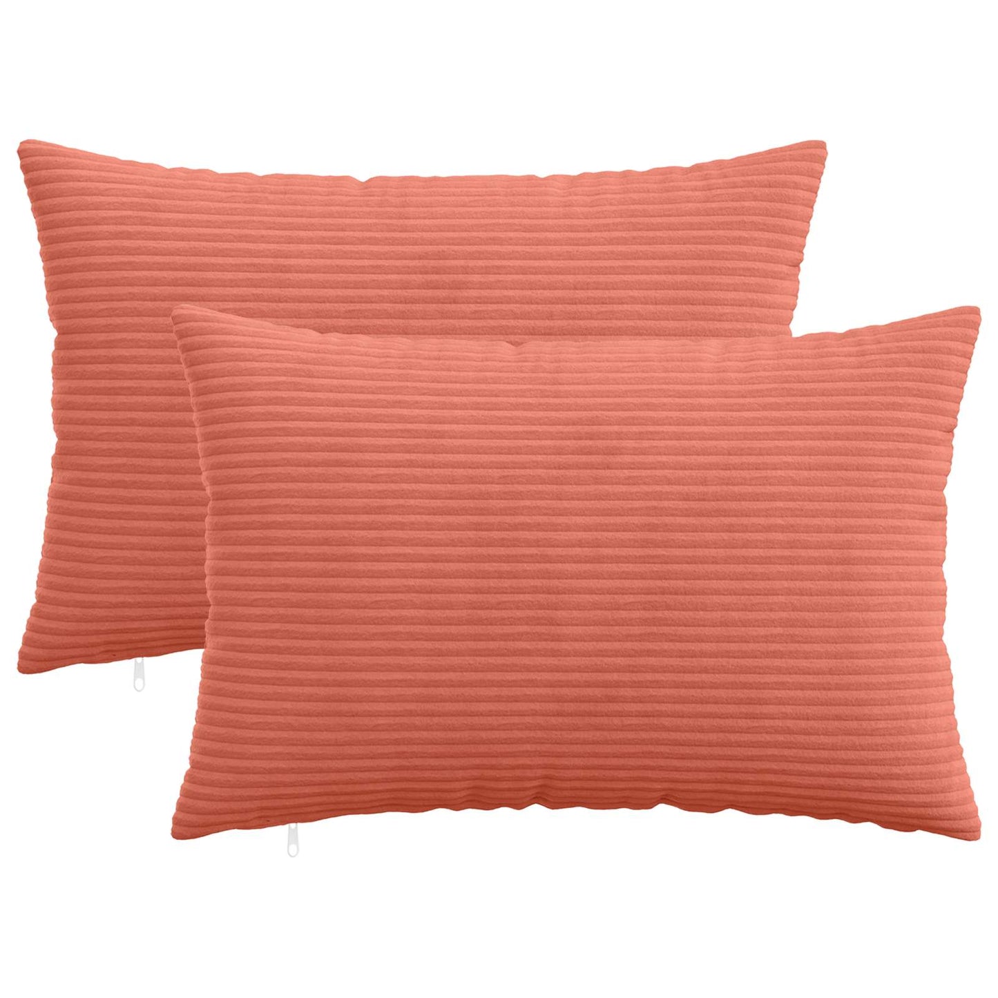 Pudebetræk 2 pcs HEERLEN Rød orange 50 x 75 cm cordfløjl