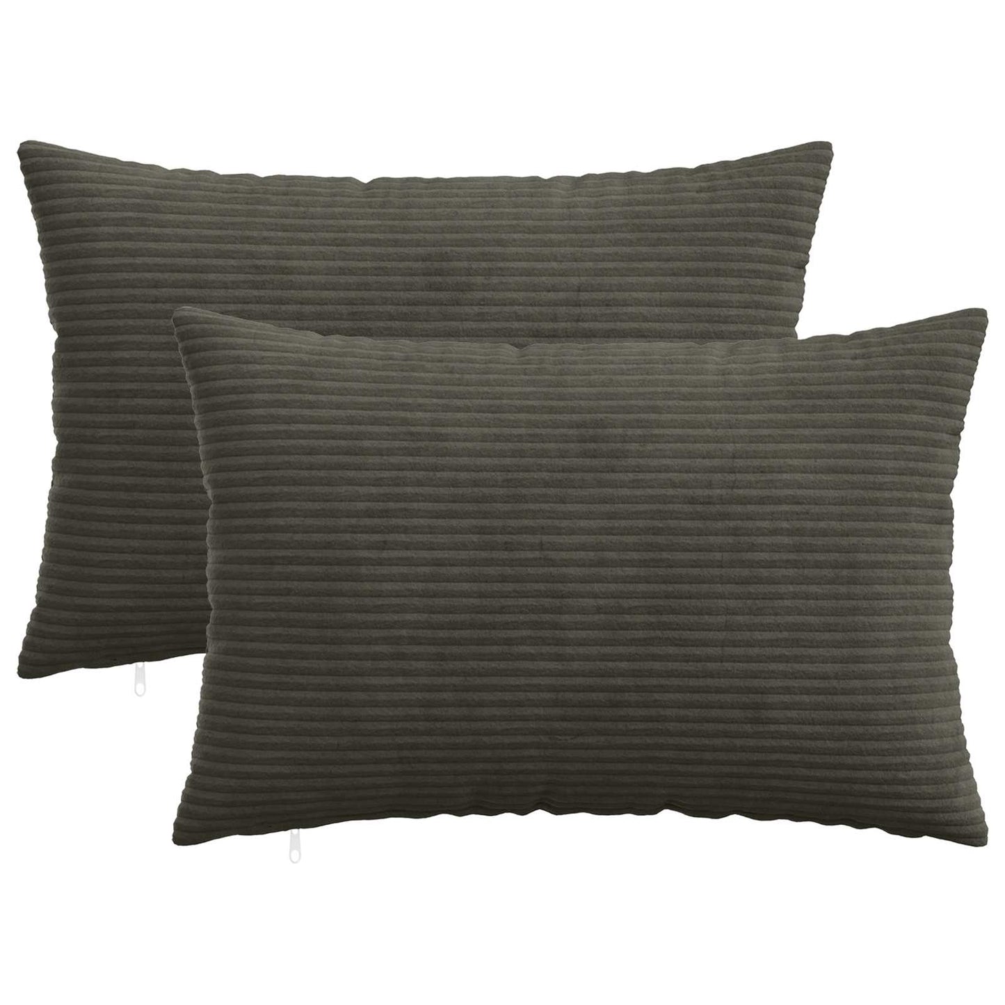 Pudebetræk 2 pcs HEERLEN Antracit 50 x 75 cm cordfløjl