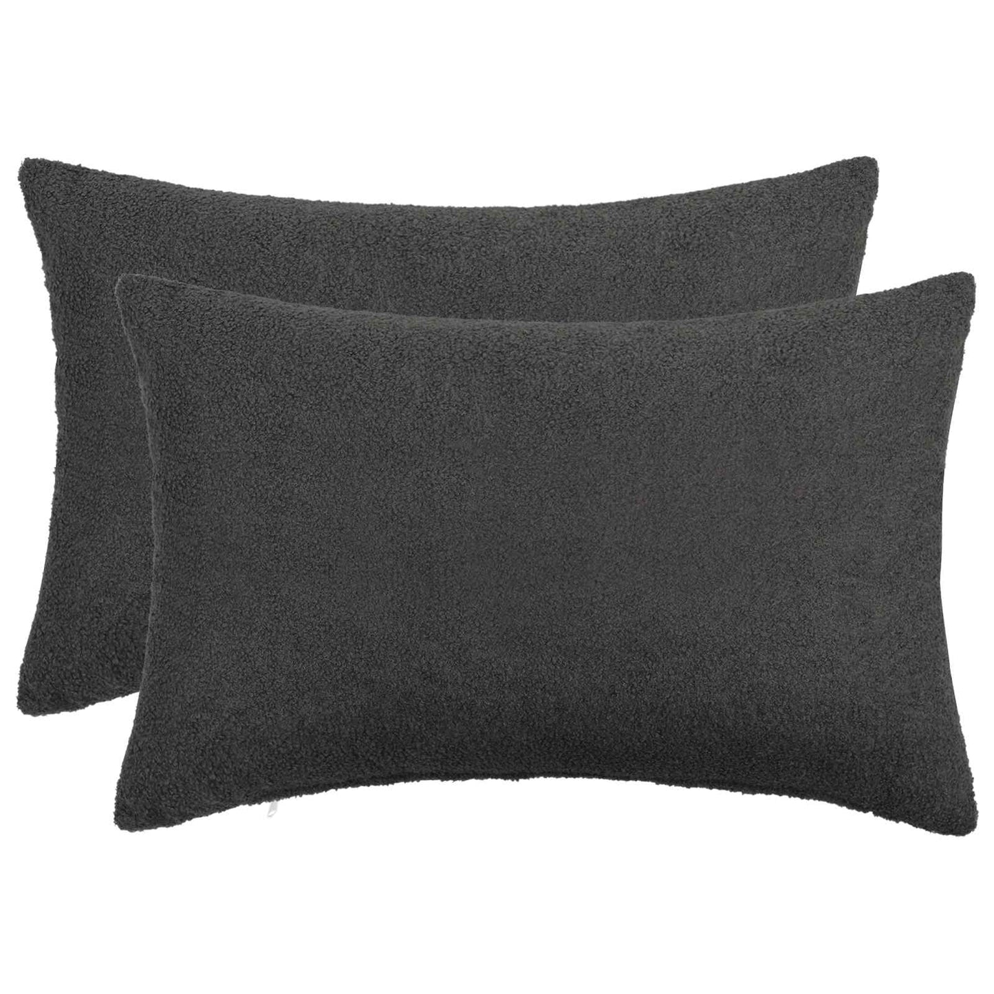 Pudebetræk 2 pcs HEERLEN Mørkegrå 50 x 75 cm Bouclé