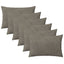 Pudebetræk 6 pcs HEERLEN Lysegrå 50 x 80 cm Fløjl