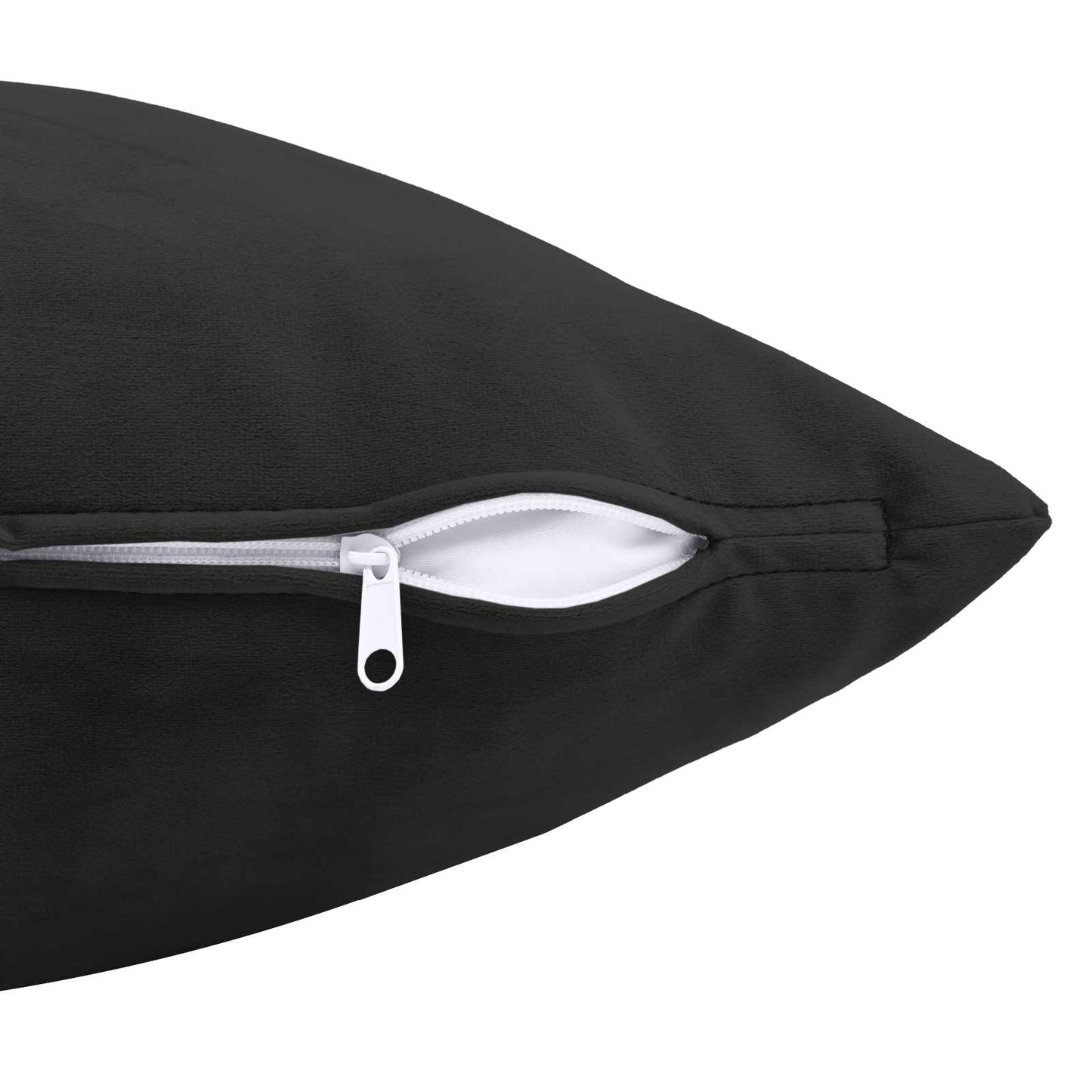 Pudebetræk 2 pcs HEERLEN Sort 50 x 80 cm Fløjl