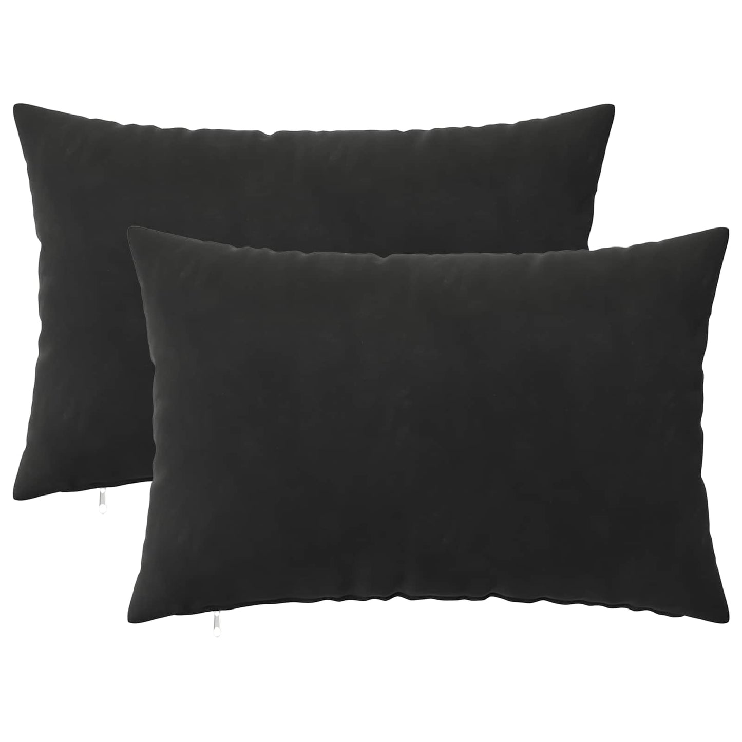 Pudebetræk 2 pcs HEERLEN Sort 50 x 80 cm Fløjl