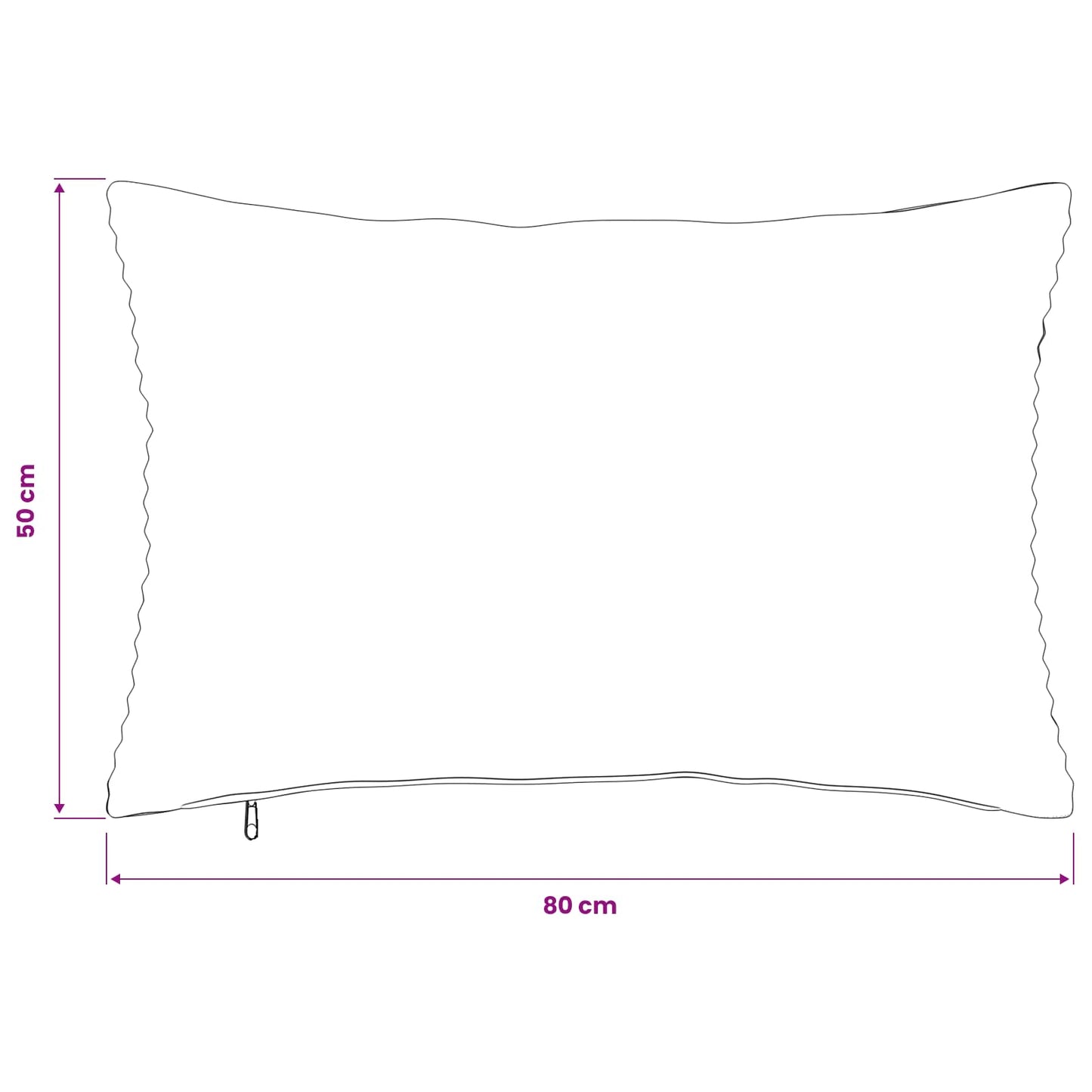 Pudebetræk 6 pcs HEERLEN Lysegrå 50 x 80 cm cordfløjl