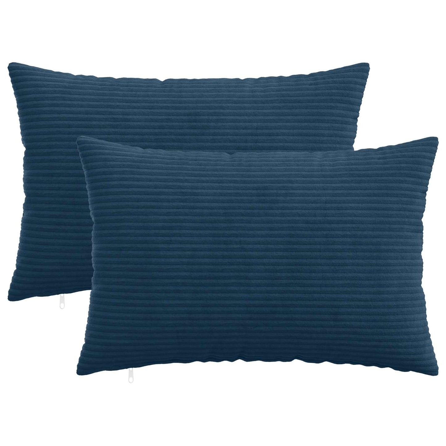 Pudebetræk 2 pcs HEERLEN Mørkeblå 50 x 80 cm cordfløjl