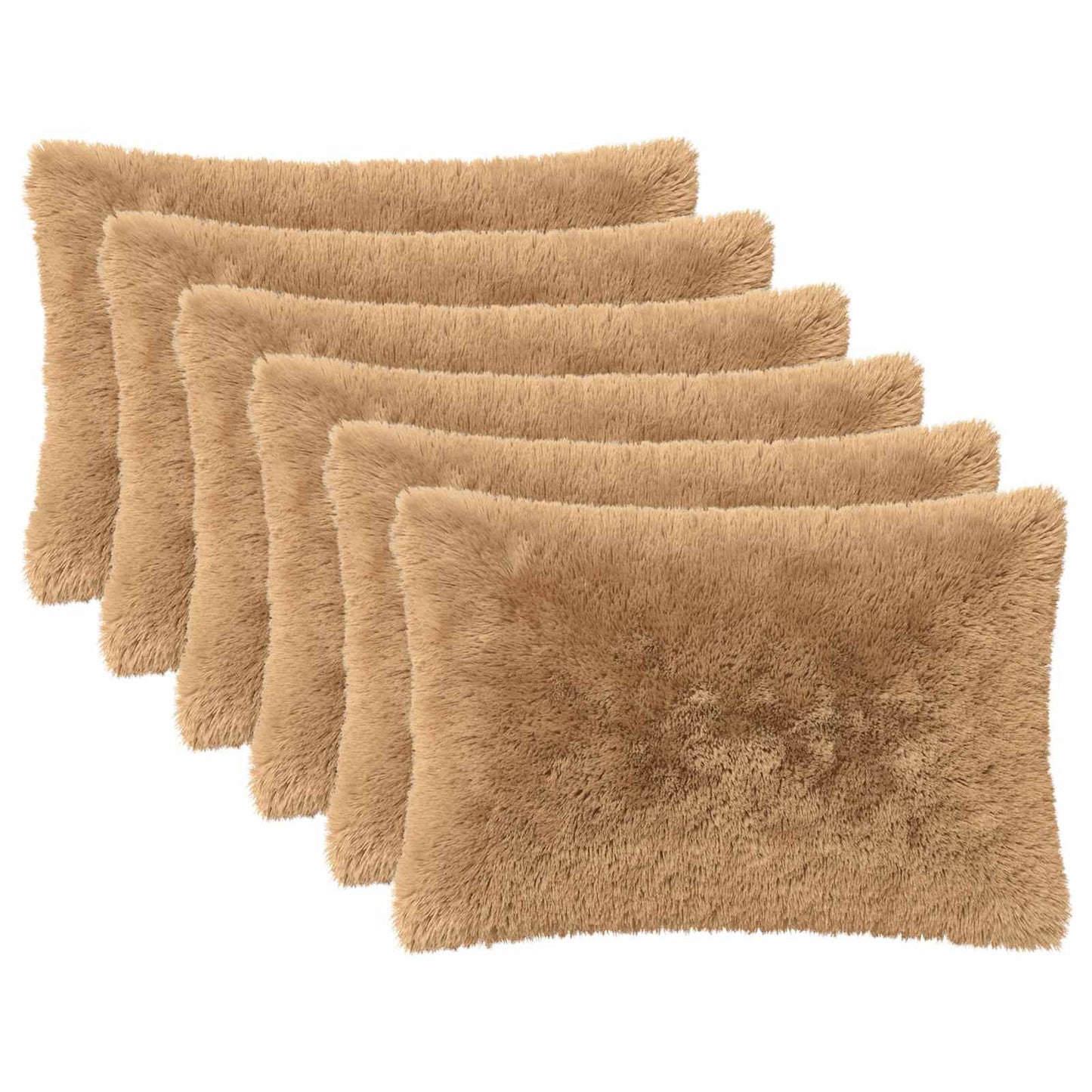 Pudebetræk 6 pcs HEERLEN Gråbrun 50 x 80 cm PV Fleece