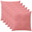 Pudebetræk 6 pcs HEERLEN Lyserød 55 x 55 cm Fløjl