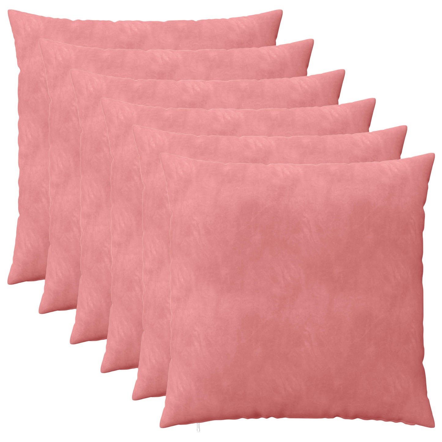Pudebetræk 6 pcs HEERLEN Lyserød 55 x 55 cm Fløjl