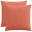 Pudebetræk 2 pcs HEERLEN Rød orange 55 x 55 cm cordfløjl