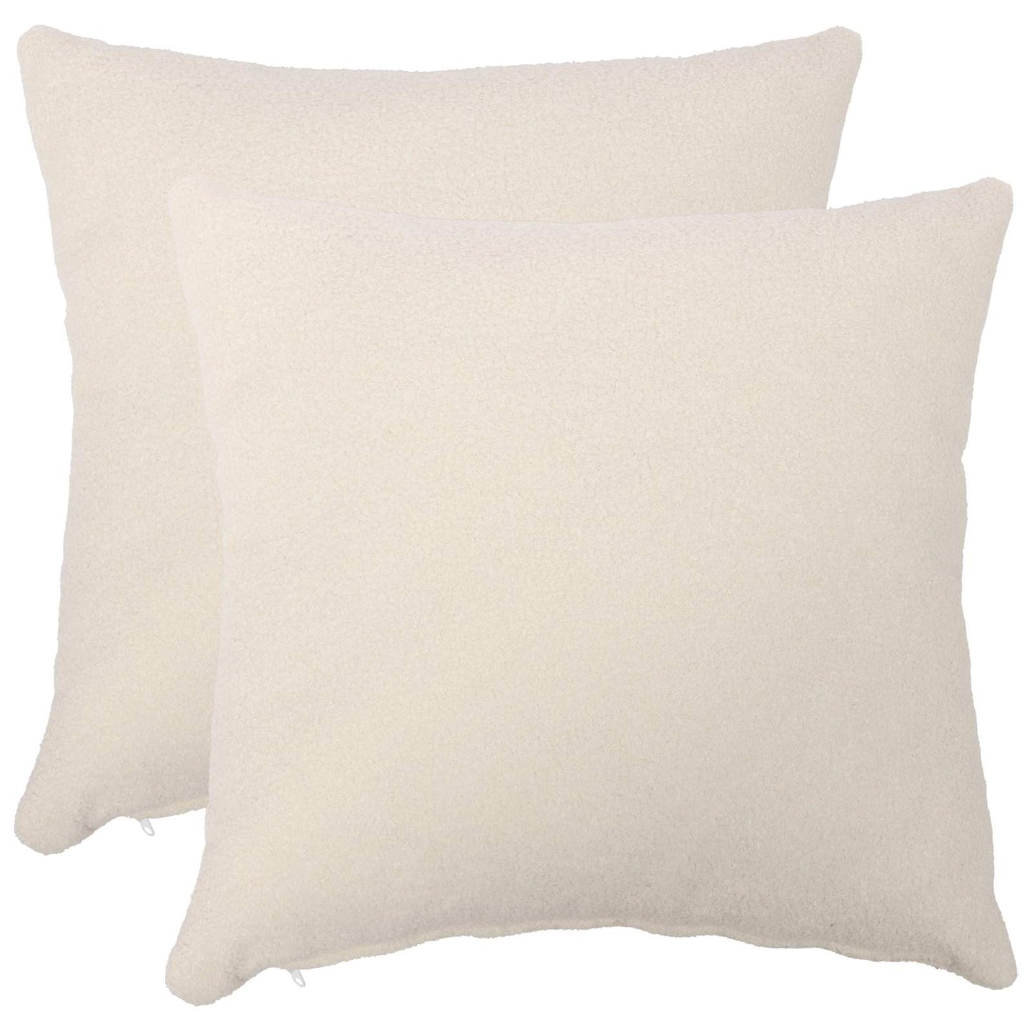 Pudebetræk 2 pcs HEERLEN Cremefarvet 55 x 55 cm Bouclé