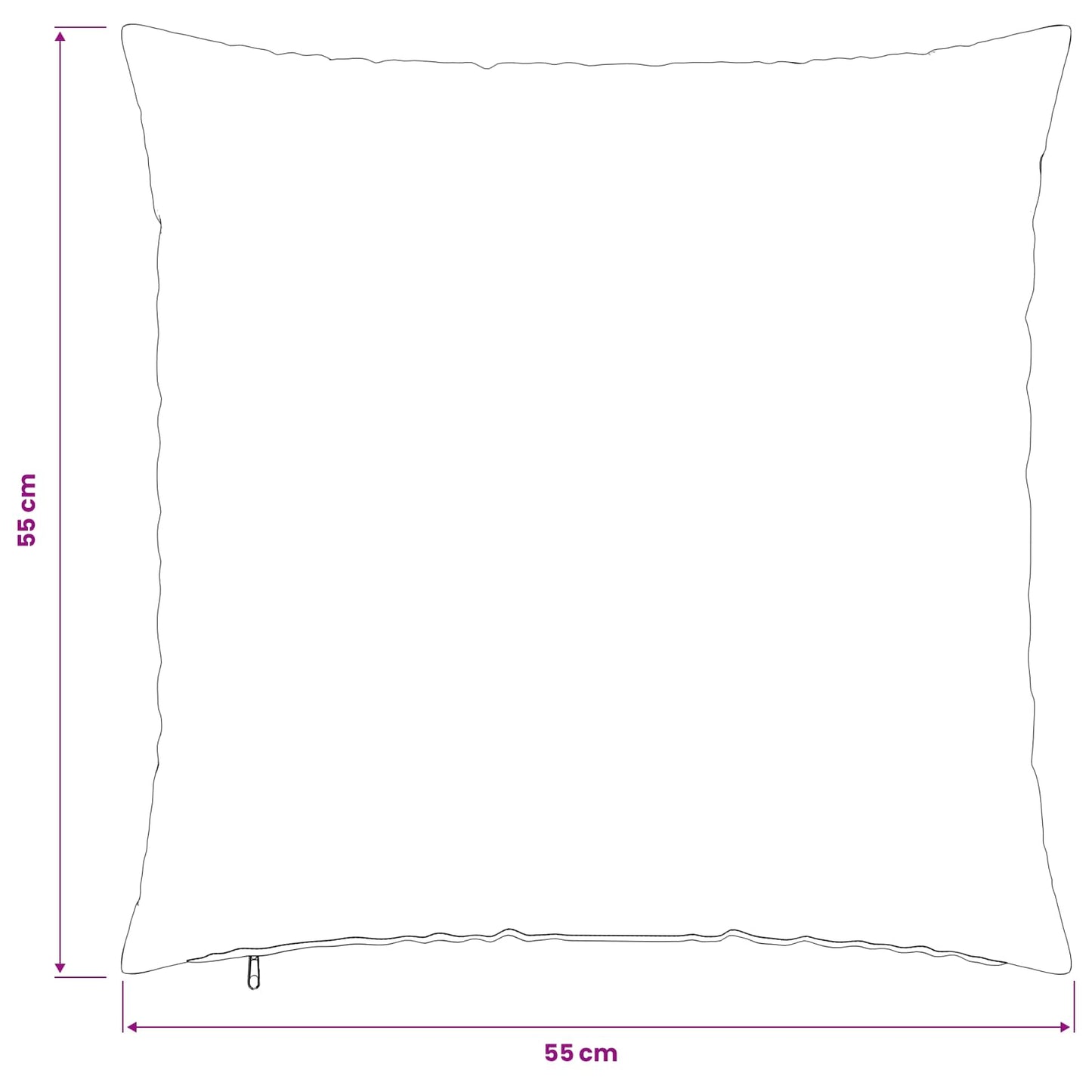 Pudebetræk 2 pcs HEERLEN Cremefarvet 55 x 55 cm Bouclé
