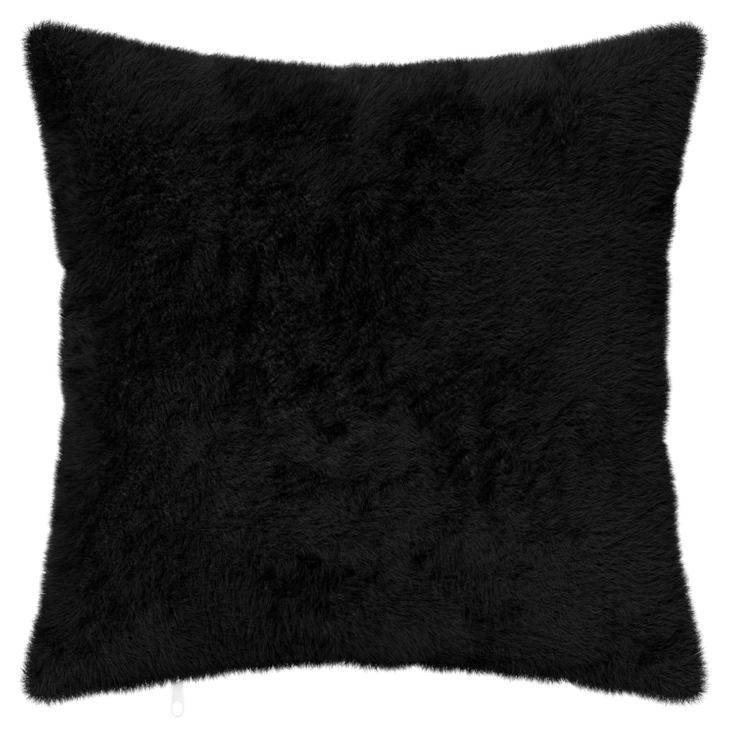 Pudebetræk 6 stk. HEERLEN Sort 55 x 55 cm Faux Kanin Pels