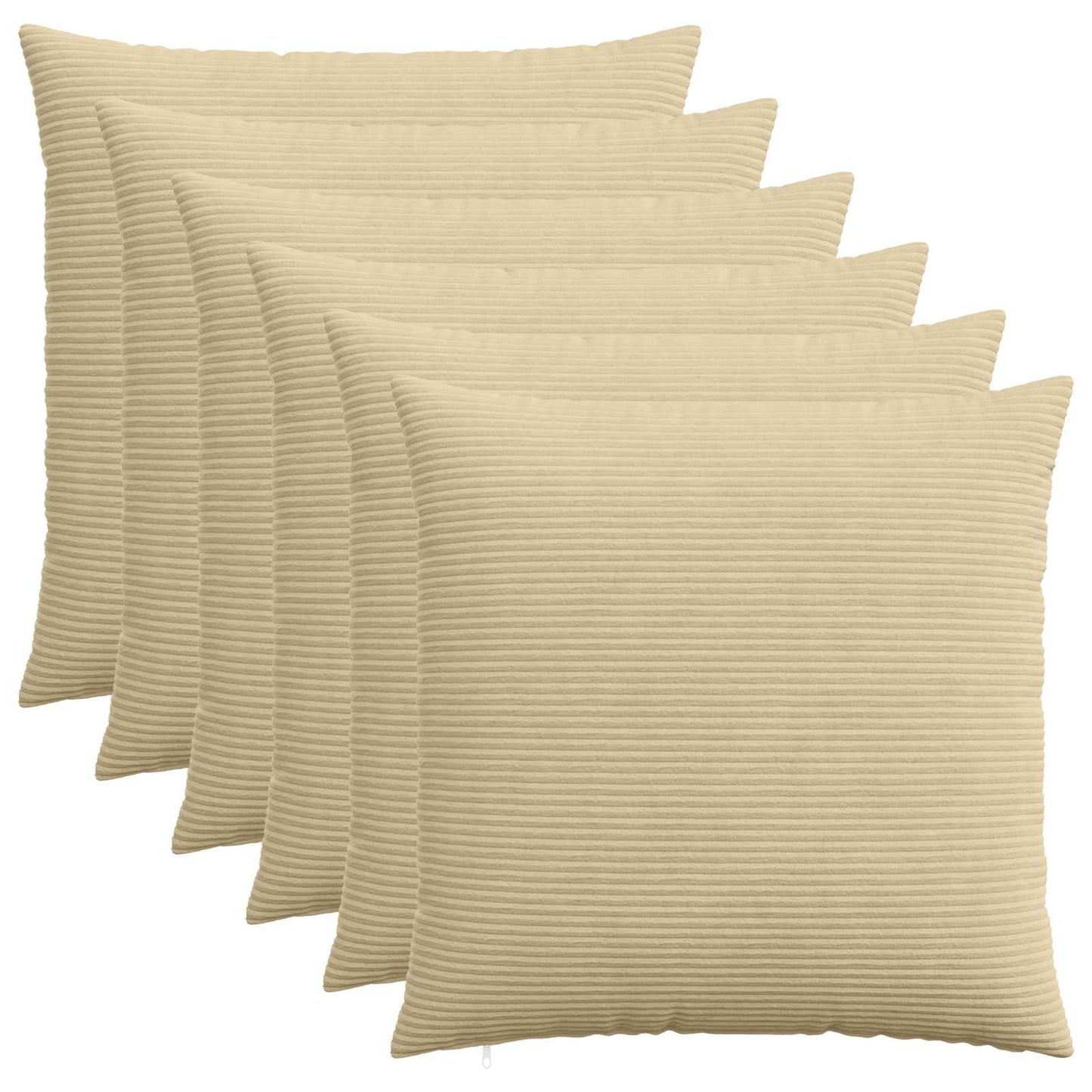 Pudebetræk 6 pcs HEERLEN Grøn Grå 60 x 60 cm cordfløjl