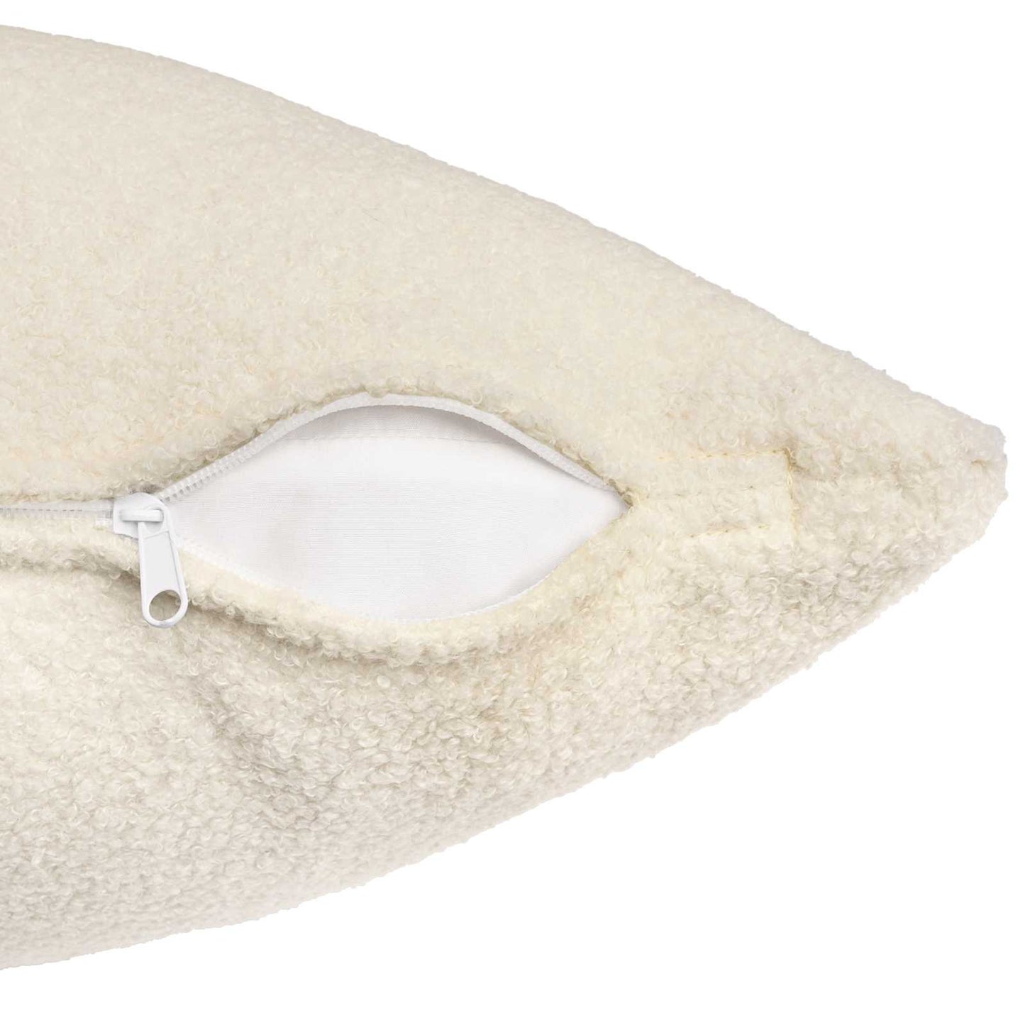 Pudebetræk 2 pcs HEERLEN Cremefarvet 60 x 60 cm Bouclé