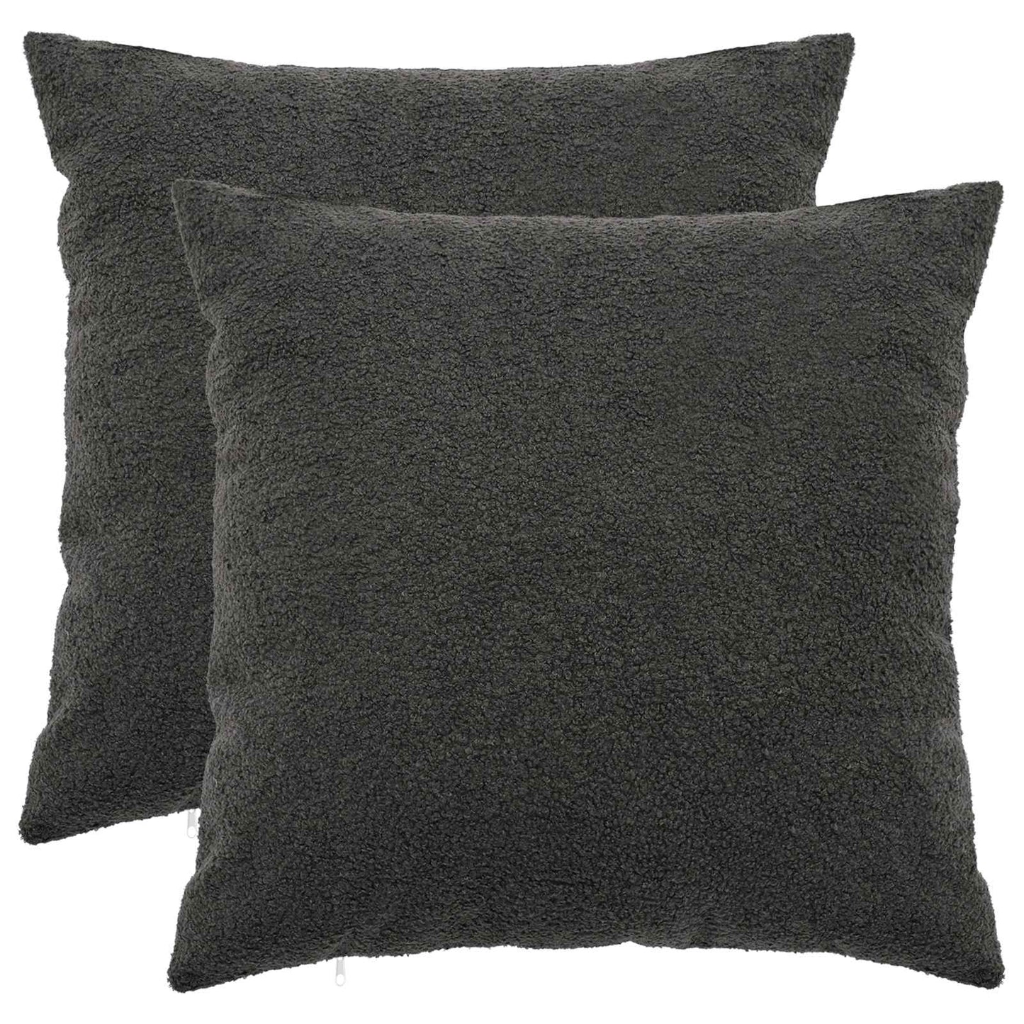 Pudebetræk 2 pcs HEERLEN Mørkegrå 60 x 60 cm Bouclé